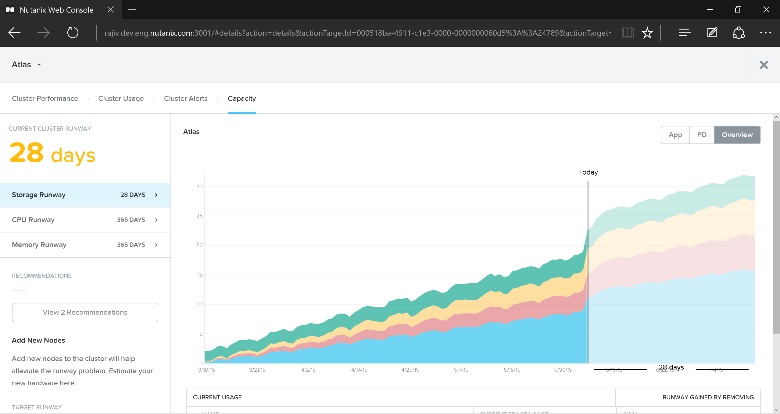 Prism Central - Capacity Planning