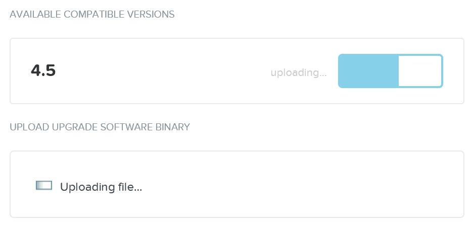 Upgrade Software - Upload